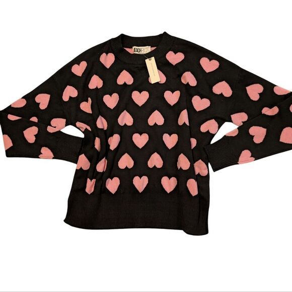 Beach Riot Callie Heart Women's Sweater Size Small Nwt Oversized - Picture 3 of 9